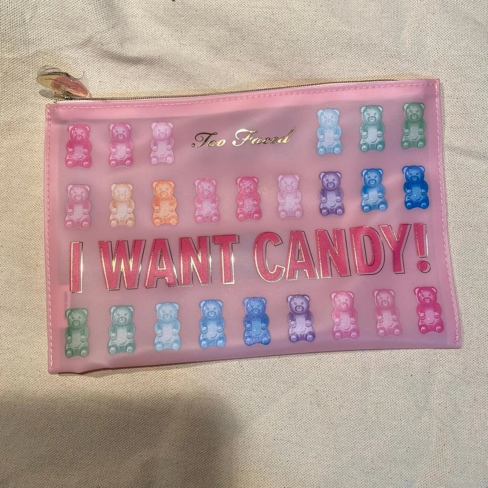 Too Faced gummy bear collection makeup travel bag